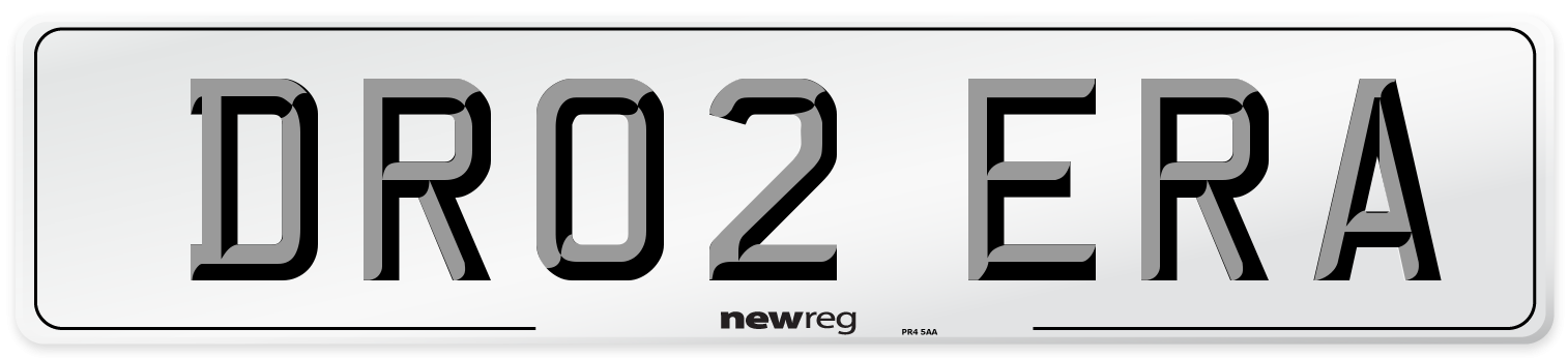 DR02 ERA Number Plate from New Reg